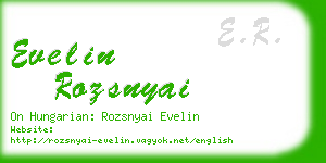 evelin rozsnyai business card